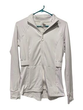 Women's White Zip-Up Jacket